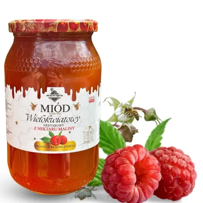 Miód wielokwiatowy z nektaru maliny, Owocowy miód z maliny